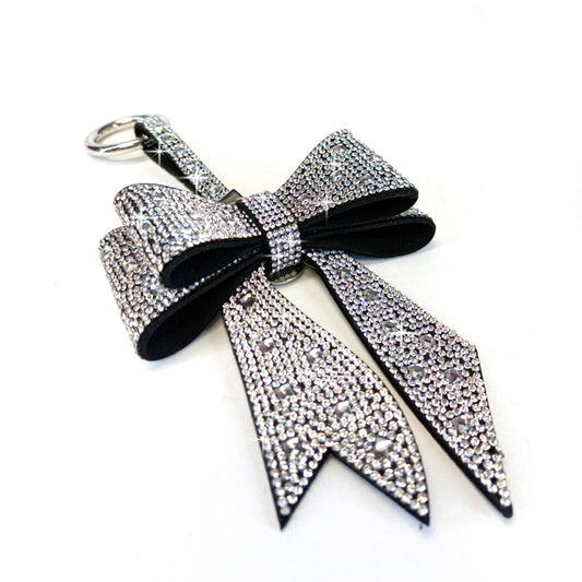 ROYAL ICE BOW PURSE CHARMS WHITE DIAMOND SILVER