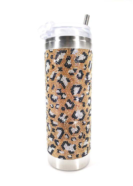 WILD LEOPARD LUX COLLECTION GOLD TUMBLER