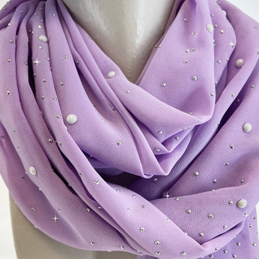 SCARF EMBELISHED PURPLE