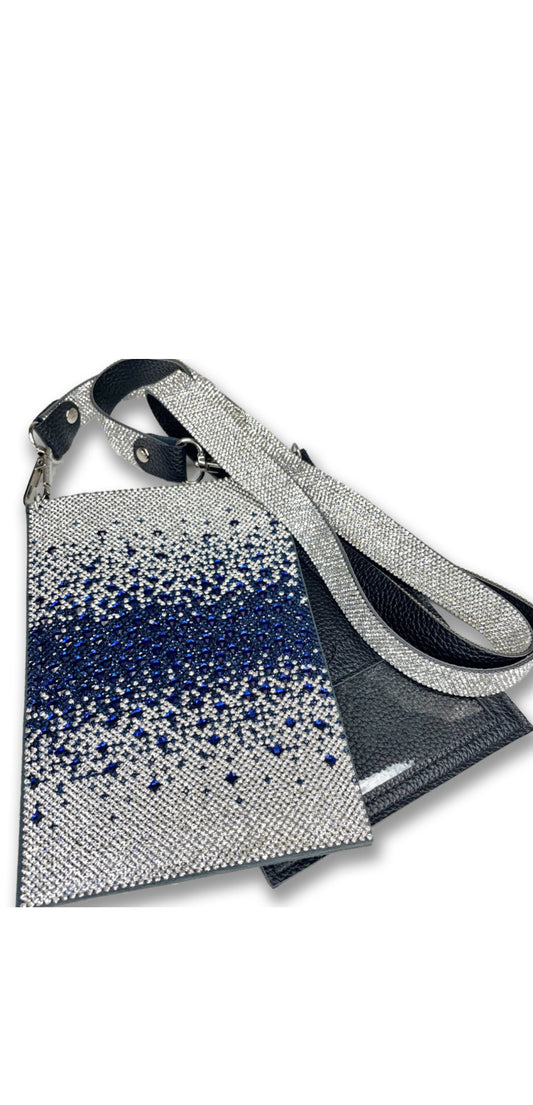 Crystal Cell Purse - Navy Wave