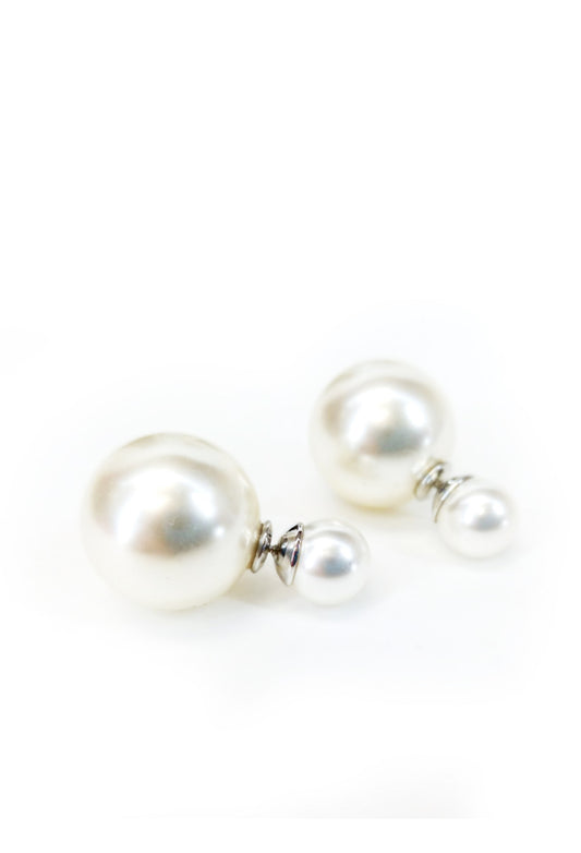 Double Bubble Pearl Earring