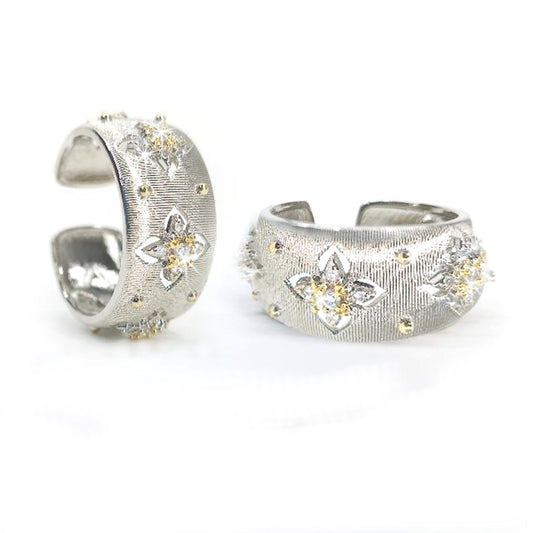 RING FLOWER SILVER GOLD