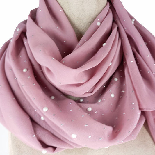 SCARF EMBELISHED MAUVE