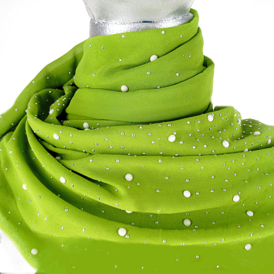 SCARF EMBELISHED GREEN