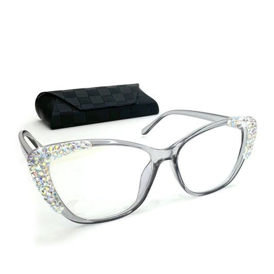 GLASSES CRYSTAL WING TIP CLEAR 275