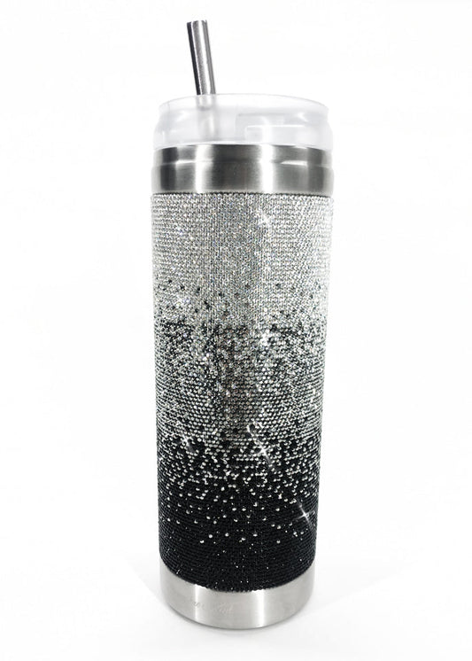 BELIEVE BLACK OMBRE DIAMOND CRYSTAL TUMBLER